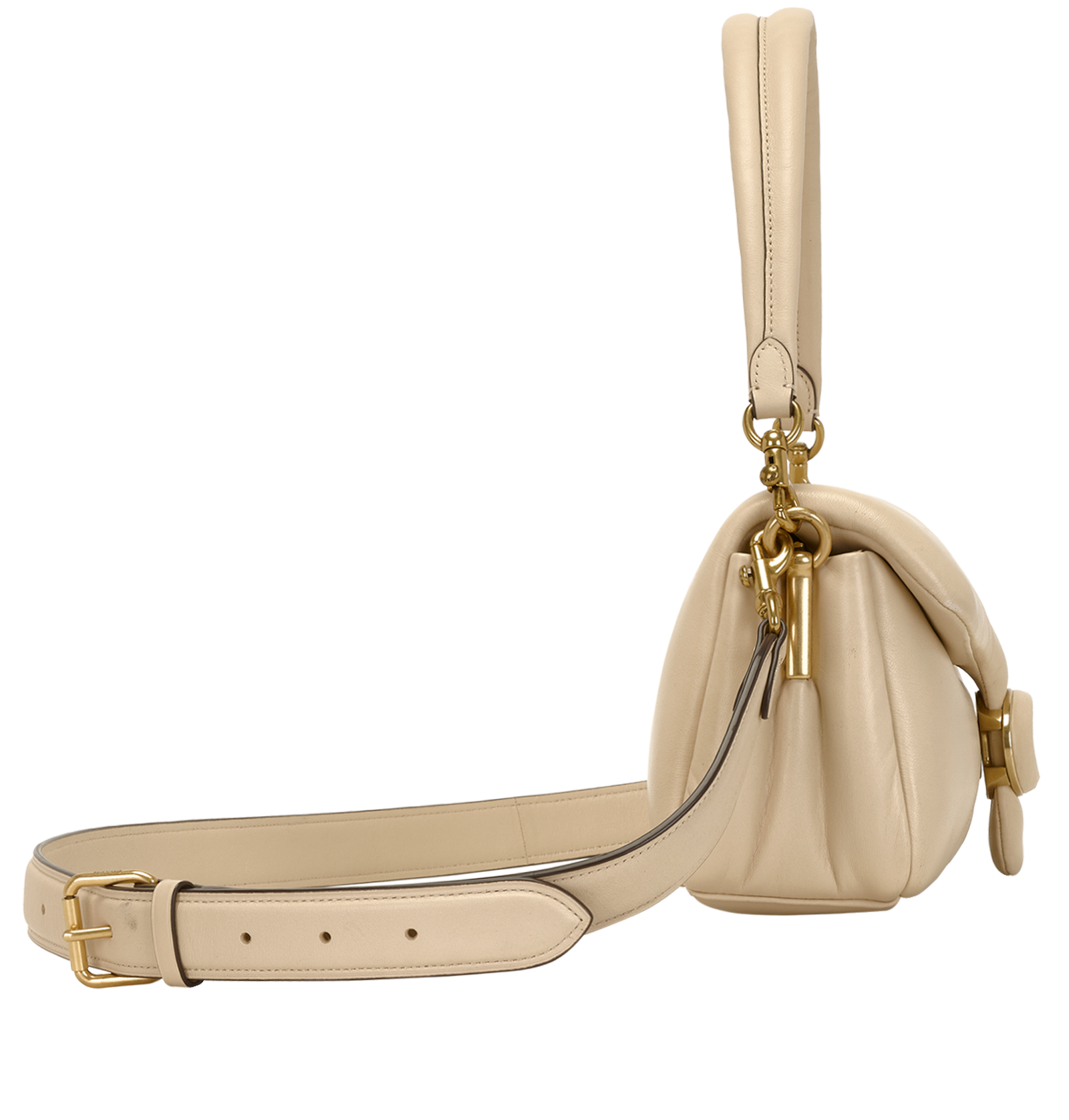 Pillow Tabby 26, &pound;250, Handbags, Cream, Leather, Side view